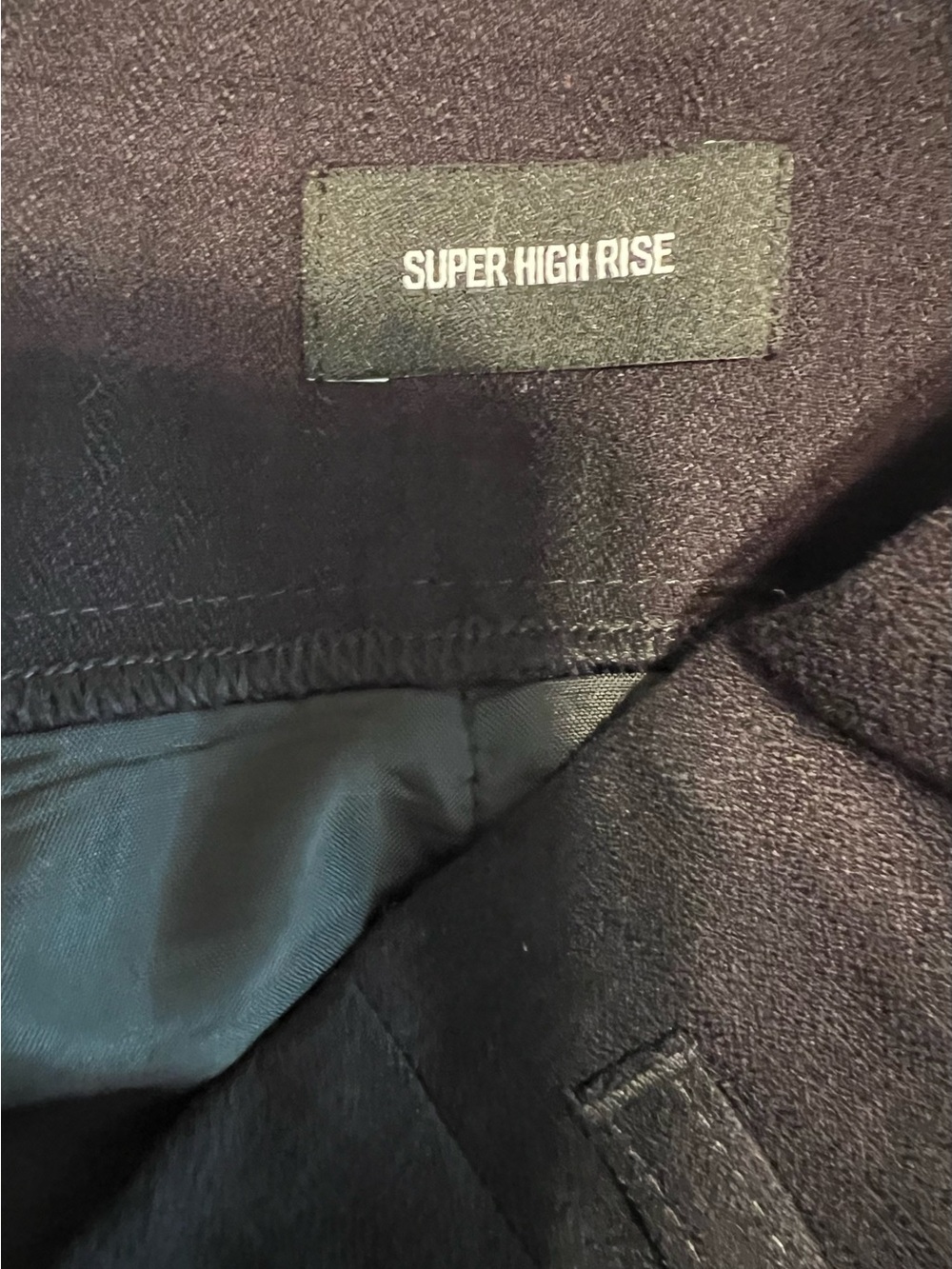 Express Black Super High Paper Bag Waist Belt Tie Tapered Pants EUC 14 #2738 - Picture 5 of 11